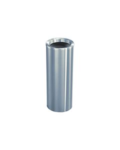 Glaro F924SA New Yorker Collection Funnel Top Receptacle - 6 Gallon Capacity - 9" Dia. x 23" H - Satin Aluminum