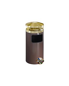 Glaro H1503 Canopy Top Receptacle with Sand Tray - 10 Gallon Capacity - 15" Dia. x 39" H - Assorted Colors