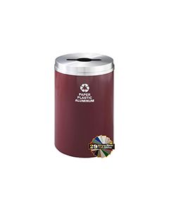 Glaro M2032 "RecyclePro 1" Receptacle with Multi-Purpose Opening - 33 Gallon Capacity - 20" Dia. x 31" H - Assorted Colors