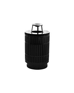 Witt Industries MAS40P-AT Mason Collection Trash Can with Ash Top Lid - 40 Gallon Capacity - 24" Dia. x 42.85" H - Your choice of color