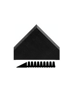 Crown Mats Mat-A-Dor Indoor/Outdoor Scraper Mat With Rubber Border - Black