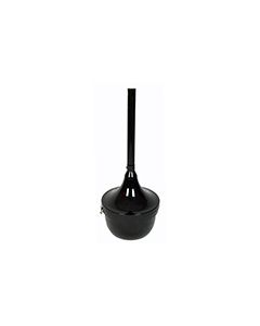 Witt Industries MSK-BLK Mirage Smokers Pole / Cigarette Butt Receptacle - 16" Dia. x 39" H - Black