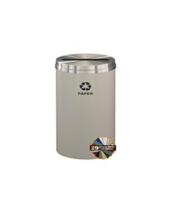 Glaro P2032 "RecyclePro 1" Receptacle with Slot Opening - 33 Gallon Capacity - 20" Dia. x 31" H - Assorted Colors