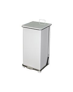 Imprezza QSO24WH Quiet Close Step On Trash Can - 24 Gallon Capacity - 17" D x 17" W x 30 5/8" H - White in Color