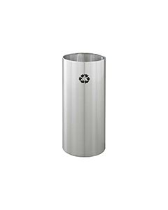 Glaro RO1229SA RecyclePro Wastebasket - 14 Gallon Capacity - 12" Dia. x 29" H - Satin Aluminum