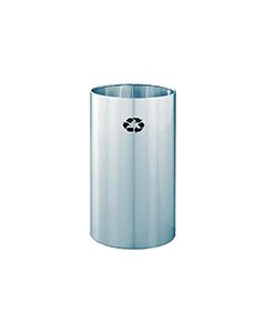 Glaro RO1529SA RecyclePro Wastebasket - 22 Gallon Capacity - 15" Dia. x 29" H - Satin Aluminum