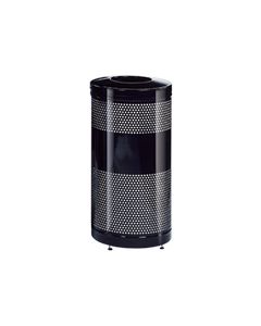 Rubbermaid / United Receptacle Howard Classic S3ET Perforated Steel Waste Receptacle - 25 gallon capacity - 18" Dia. x 35.5" H