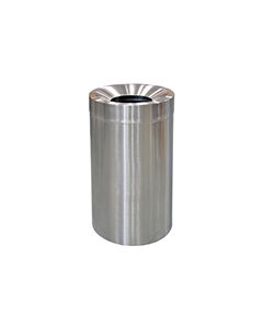Imprezza SSFT32PL Funnel Top Trash Can - 32 Gallon Capacity - 20" Dia. x 33 1/4" H - Stainless Steel