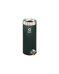 Glaro W1232 "RecyclePro 1" Receptacle with Large Round Opening - 12 Gallon Capacity - 12" Dia. x 31" H - Assorted Colors