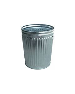 Witt Industries WCD20C Light Duty Galvanized Steel Trash Can - CAN ONLY - 20 Gallon Capacity - 17.5" Dia. x 23" H