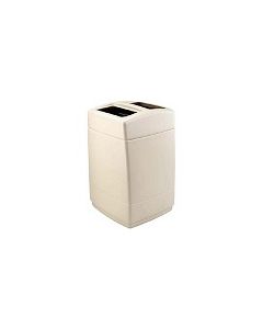 Commercial Zone 732810 - 55-Gallon Square Open Top Trash Can with Two Disposal Openings