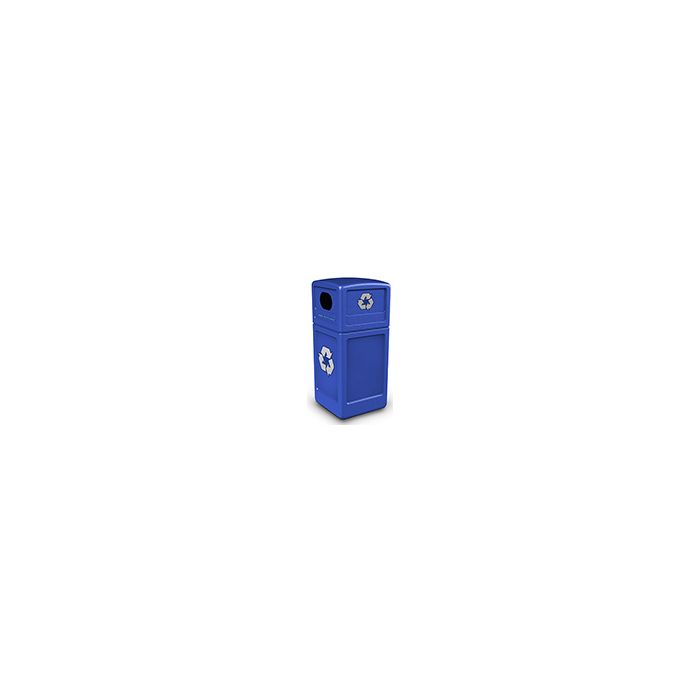 Commercial Zone 74610499 Recycle42 Recycling Container - 42 Gallon Capacity - 18.5" Sq. x 41.75" H - Blue in Color