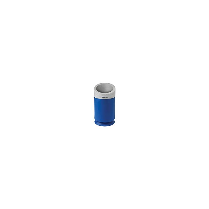 Commercial Zone 7531444099 Galaxy Collection Recycling Receptacle with "Trash Only" Lid - 30 Gallon Capacity - 21 1/2" Dia. x 39 1/2" H - Blue Base with Comet Gray Top