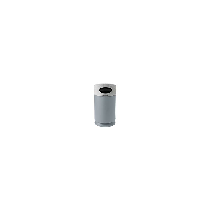 Commercial Zone 7532450399 Galaxy Collection Recycling Receptacle - 35 Gallon Capacity - 21 1/2" Dia. x 42 1/2" H - Gray Base with Comet Gray Top