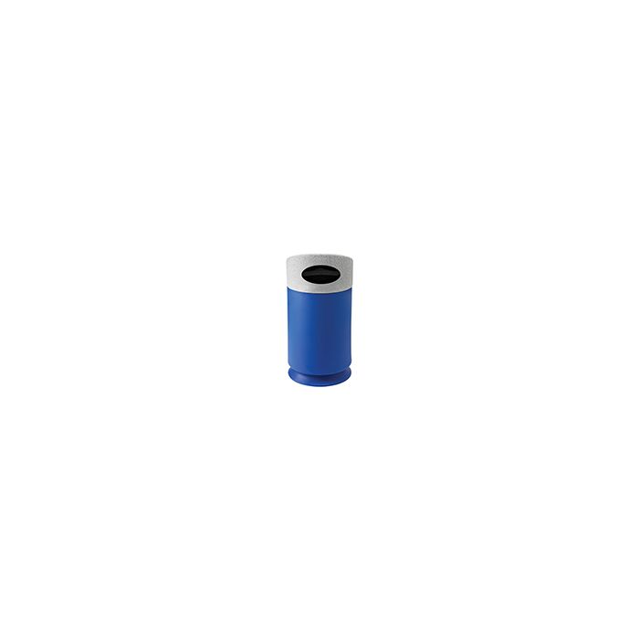 Commercial Zone 7532454099 Galaxy Collection Recycling Receptacle - 35 Gallon Capacity - 21 1/2" Dia. x 42 1/2" H - Blue Base with Comet Gray Top