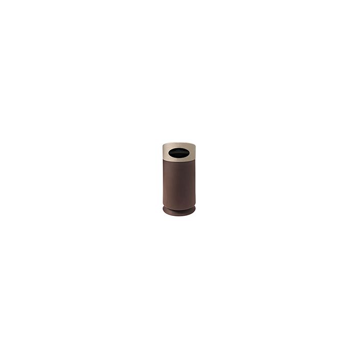 Commercial Zone 7533453999 Galaxy Collection Recycling Receptacle - 40 Gallon Capacity - 21 1/2" Dia. x 45 1/2" H - Brown Base with Lunar Sand Top