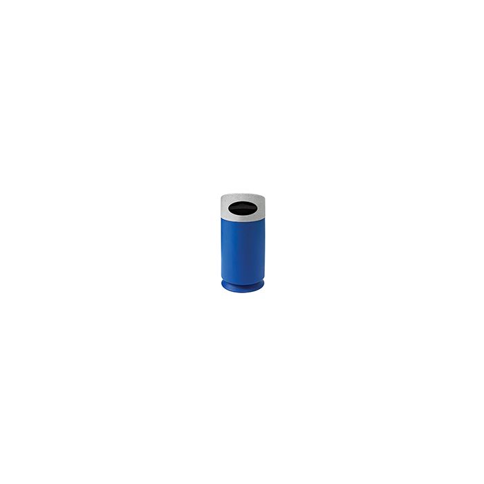 Commercial Zone 7533454099 Galaxy Collection Recycling Receptacle - 40 Gallon Capacity - 21 1/2" Dia. x 45 1/2" H - Blue Base with Comet Gray Top