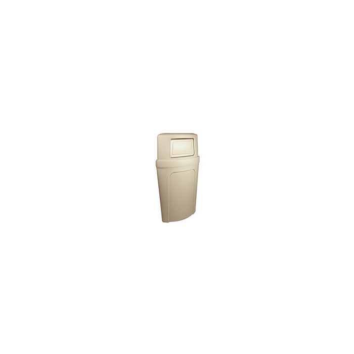 Continental 8325 Hooded Dome Top Corner Round 21 Gallon Trash Can
