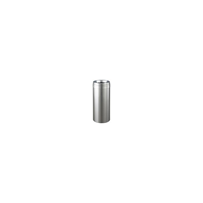 Glaro F1237SA Value Funnel Top Receptacle - 15 Gallon Capacity - 12" Dia. x 30" H - Satin Aluminum