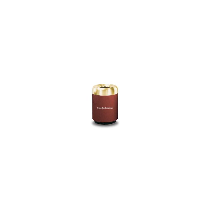 FG2432TS Two Piece Round Model with Satin Aluminum or Satin Brass Top - 57 Gallon Capacity - 24" Dia. x 32" H - Disposal Opening is 10" Dia.