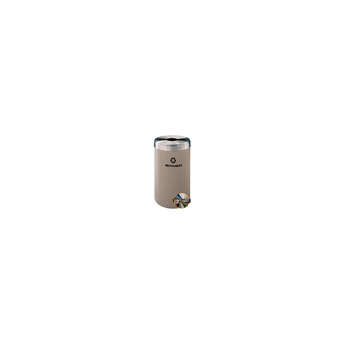 Glaro M1542 "RecyclePro Value" Receptacle with Multi-Purpose Opening - 23 Gallon Capacity - 15" Dia. x 30" H - Assorted Colors