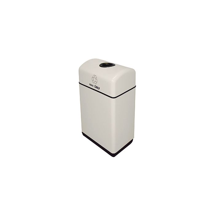 Witt Industries 11RR-121631 Fiberglass Recycling Waste Receptacle with 1 Disposal Opening - 16 Gallon Capacity - 12" L x 16" D x 31" H