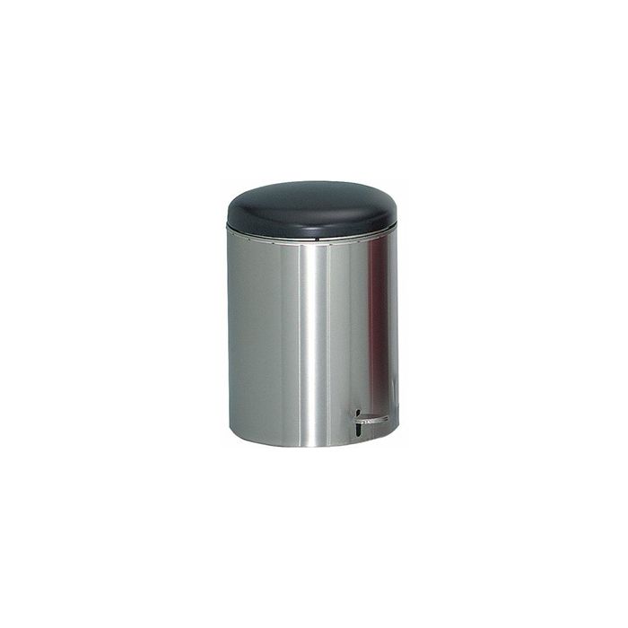 Witt Industries 2240SS Round Step-On Trash Can - 4 Gallon Capacity - Stainless Steel