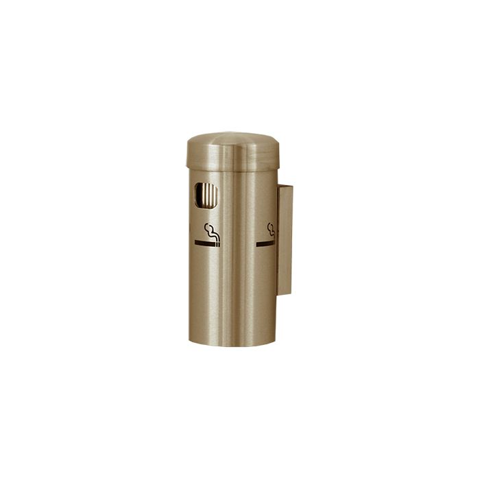 Glaro 4400BE Deluxe Wall Mounted Smokers Post - 3.5" Dia. x 8" H - Saint Brass