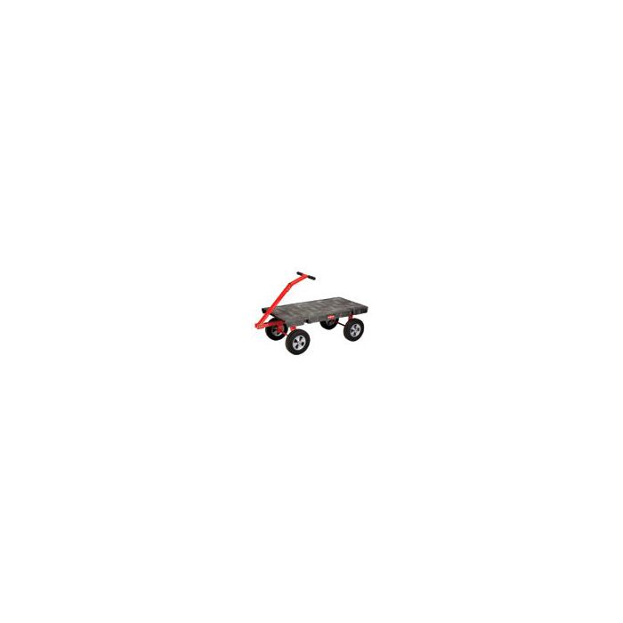 Rubbermaid 4478 5th Wheel Wagon Truck - 24” x 48” - 2000 lb capacity - 12" TPR Wheels