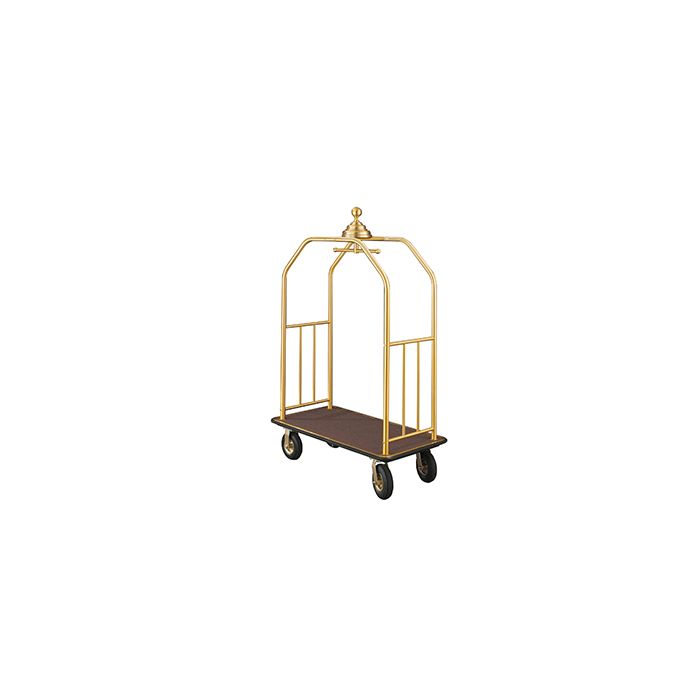 Glaro 7640 Premium "Ball Crown" Collection Bellman Cart with 4 Wheels - 41.5" L x 25" W x 79" H - Your choice of color