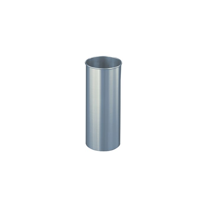 Glaro 922SA New Yorker Collection Wastebasket - 6 Gallon Capacity - 9" Dia. x 23" H - Satin Aluminum