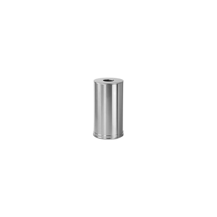 Rubbermaid / United Receptacle CC16SSS Metallic Designer Line Open Top Waste Receptacle - 15 Gallon Capacity - 15" Dia. x 28" H - Satin Stainless Steel