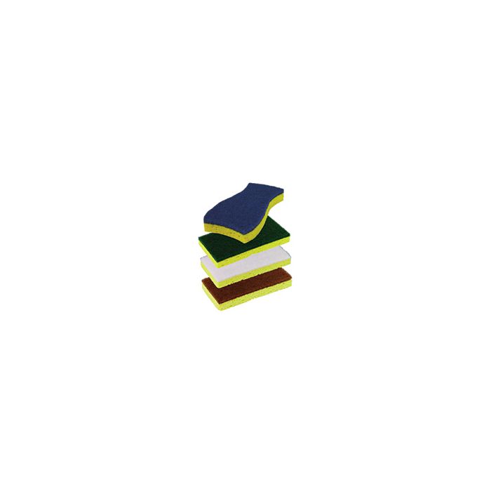 Glit/Microtron 20951 Light Duty Sponge N Scrubber Scrubbing Sponges - 3-7/16" x 6-1/4" - 1 case of 40 pads