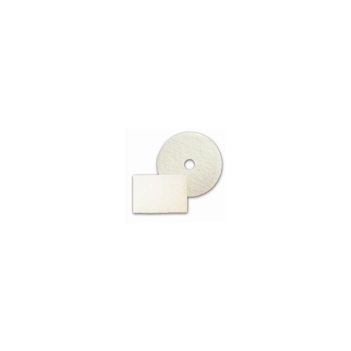 Glit/Microtron 14417 White Super Polishing Floor Pads - 17" Diameter - 1 case of 5 pads