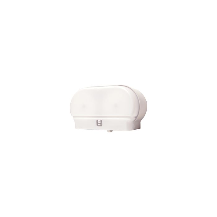Palmer Fixture RD0321-03 Mini-Twin Standard Core Tissue Dispenser , 2lbs - White Translucent in Color
