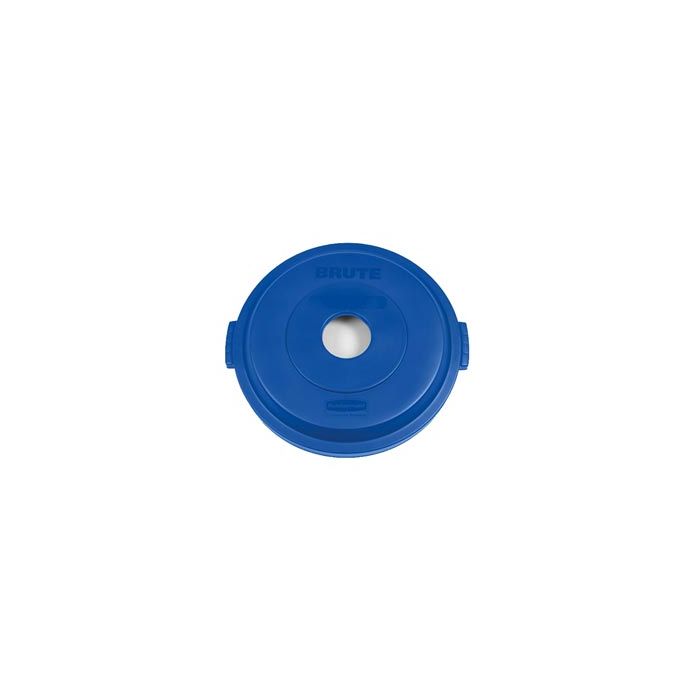 Rubbermaid 1788376 BRUTE Bottle/Can Recycling Top for 32 Gallon Brute Containers - Blue in Color