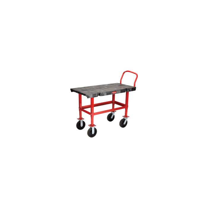 Rubbermaid 4473 Adjustable Work-Height Platform Truck - 24" W x 48" L x 29"-35" H - 2000 lb capacity - Black