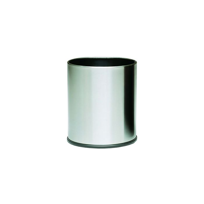 Witt Industries 66SS Executive Round Wastebasket - 4 gallon capacity (pack of 4) - 10 1/8" Dia. x 11 5/8" H - Stainless Steel in Color