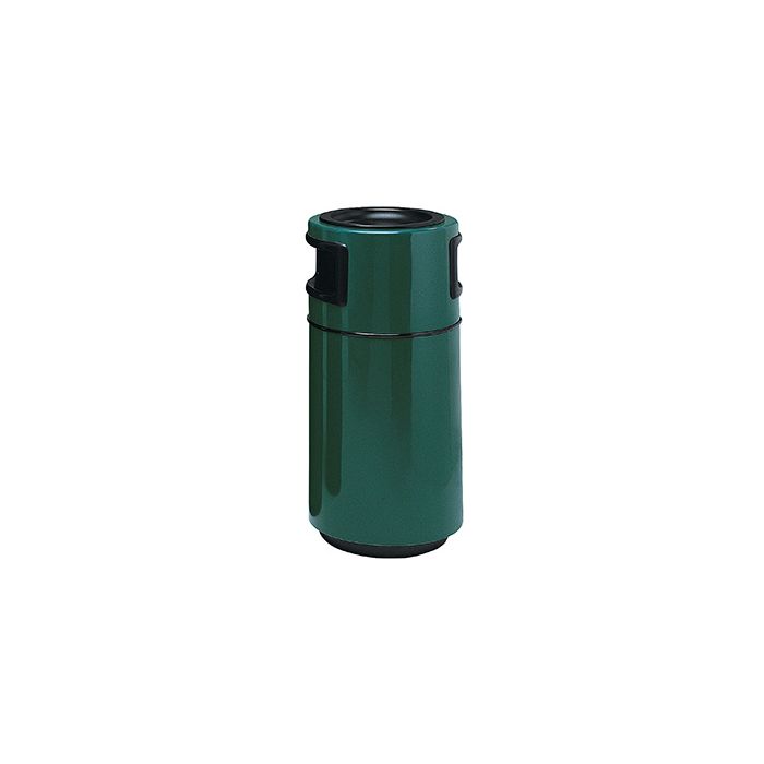 Witt Industries 7C-1838T2A Round Fiberglass Waste Receptacle with 2 Side Entry Opening and Ash Tray - 25 Gallon Capacity - 18" Dia. x 38" H