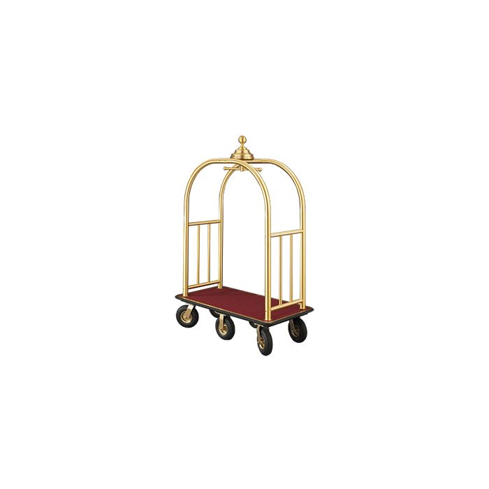 Glaro 8868 Signature Collection Bellman Cart with 6 Wheels - 49.5" L x 25" W x 78" H - Your choice of color