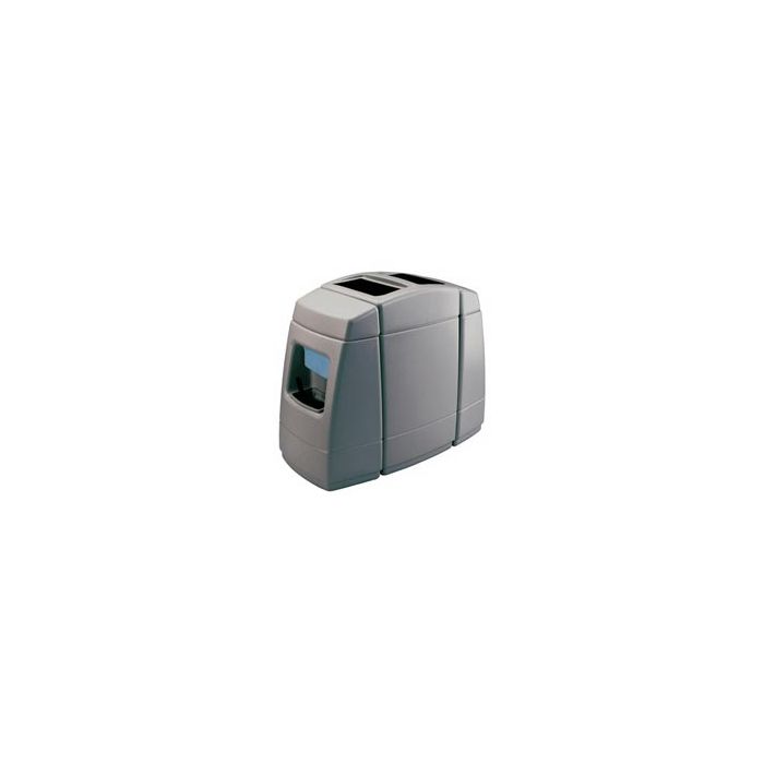 55-Gallon Double Sided Fuel Island Convenience Center - 40 3/4" H x 50 3/8" W x 25" D - Charcoal