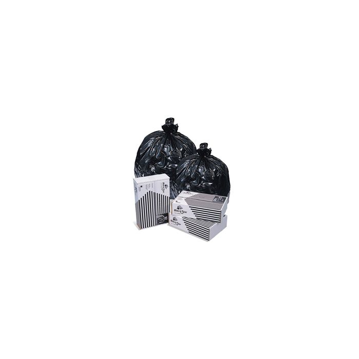 Pitt Plastics B74920K BlackStar Black Trash Bags - 42.5 x 48 - 56 Gallon (Glutton) Capacity - Heavy Duty - .65 Mil - 100 per case - Flat Pack