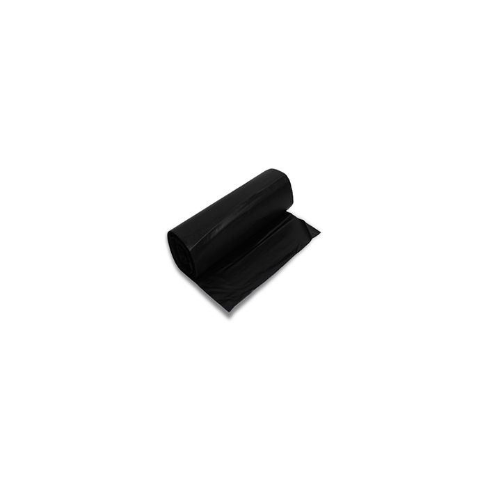 Janisan HDR2424-6-BLK High-Density Mini-Roll Black Trash Bags - 24 x 24 - 10 Gallon Capacity - 6 Micron - 1000 per case - Perforated Roll