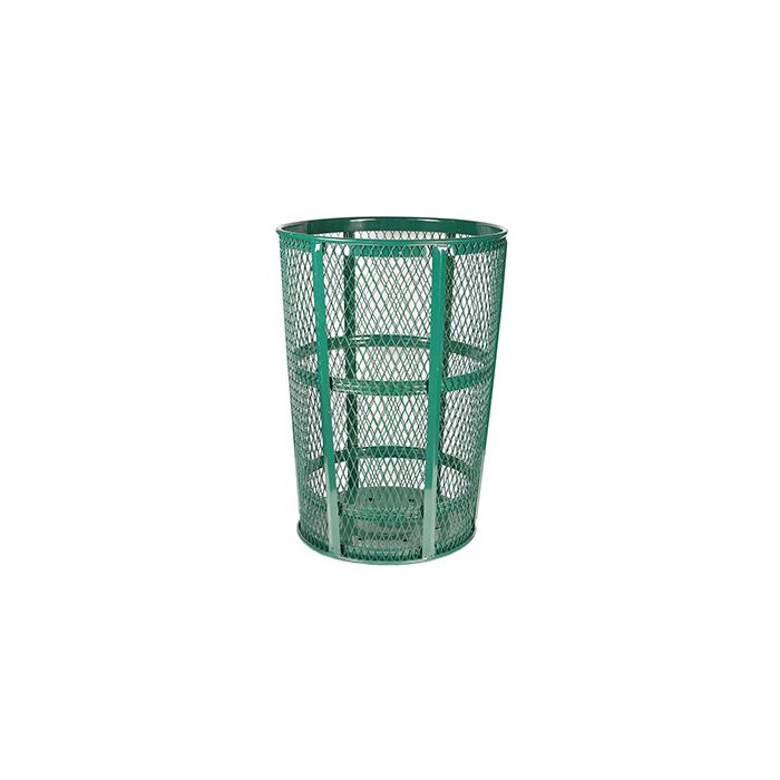 Witt Industries EXP-52-GN Mesh Steel Street Basket - 48 U.S Gallon - 23" Dia. x 33" H - Green in Color