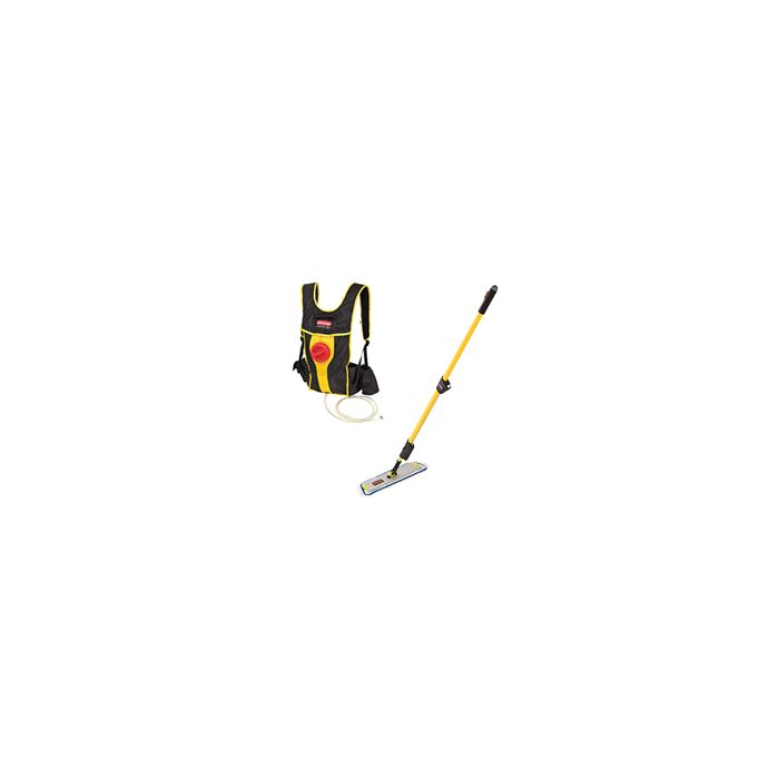 Rubbermaid Q979 Flow Flat Mop Finish Kit - 56" L x 9.75" W x 3.75" H - 1.5 Gallon Capacity
