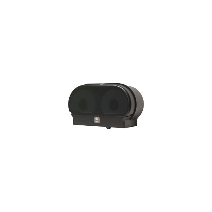 Palmer Fixture RD0321-02G Mini-Twin Mini Core Tissue Dispenser 2lbs - Black Translucent in Color