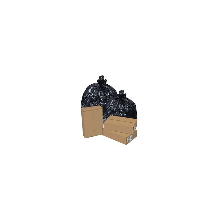 Pitt Plastics RP303615K 20-30 Gallon Re-Run 80% Recycled Content Low Density Trash Bags - Black in Color - 30 x 36 - 1.35 Mil - 250 per case - Flat Pack