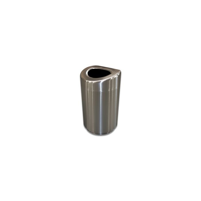 Imprezza SSOT35 Stainless Steel Curved Open Top Container - 30 Gallon Capacity - Satin Stainless Steel