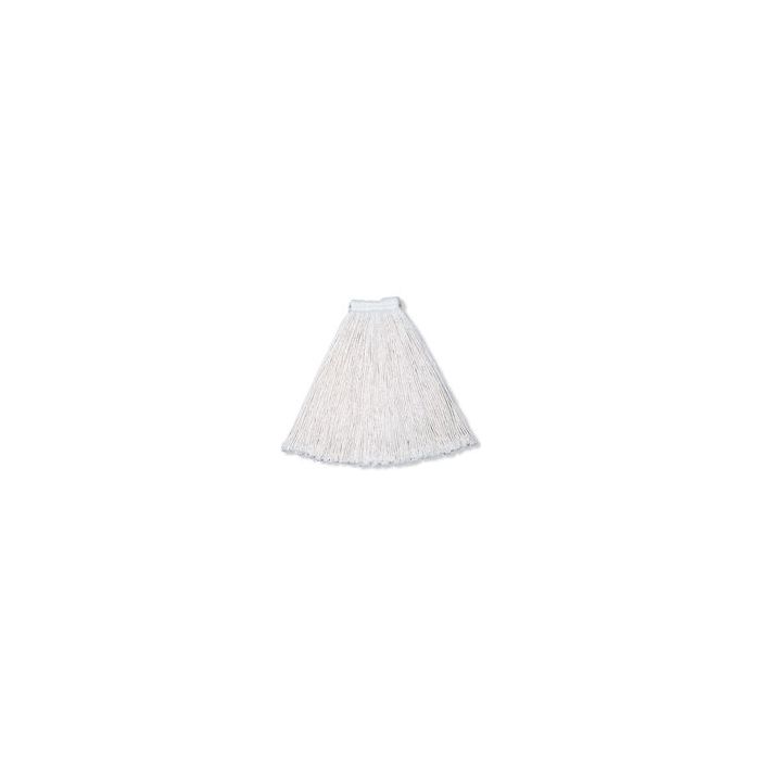 Rubbermaid V116 Economy Cotton Mop - #16 Mop Size - 1" White Headband - White in Color