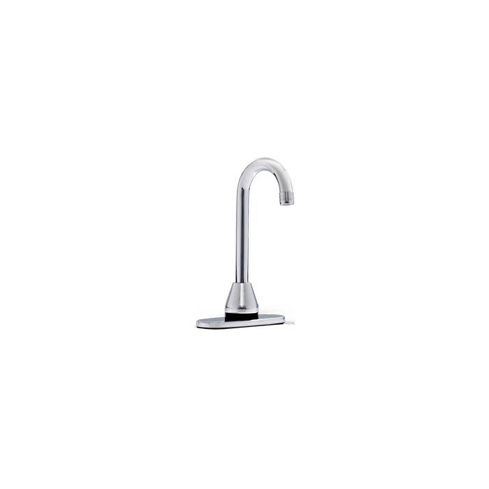 Technical Concepts TC AutoFaucet SST - 5.5" Venetian Gooseneck in Polished Chrome - Deck Mount - 4" Center Set - Kit 3